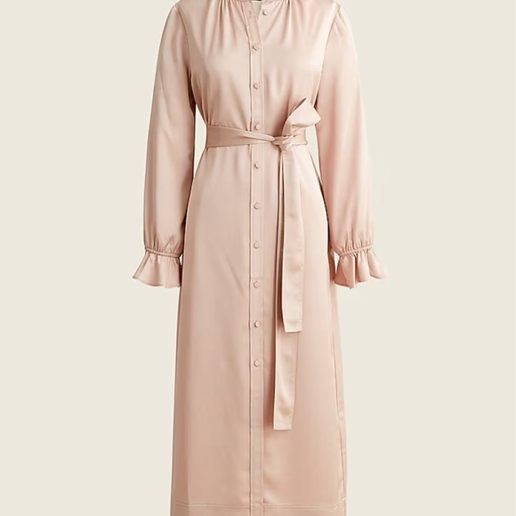 Drapey shirtdress in satin-back crepe ✨ - Picture 5 of 12